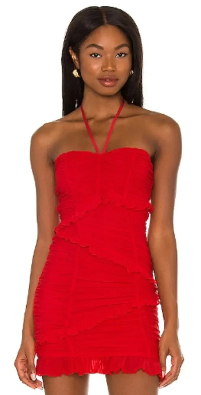 Majorelle Kaylee Mini Dress Size Medium in Red